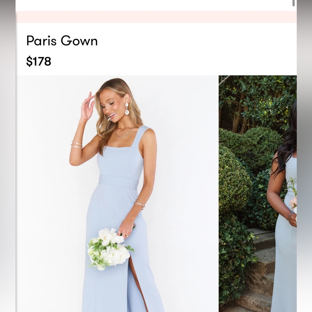 Paris Gown Steel Blue - stretch
